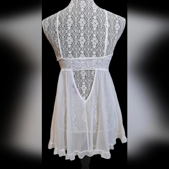 Betsey Johnson White Lace Chemise - Picture 4 of 8